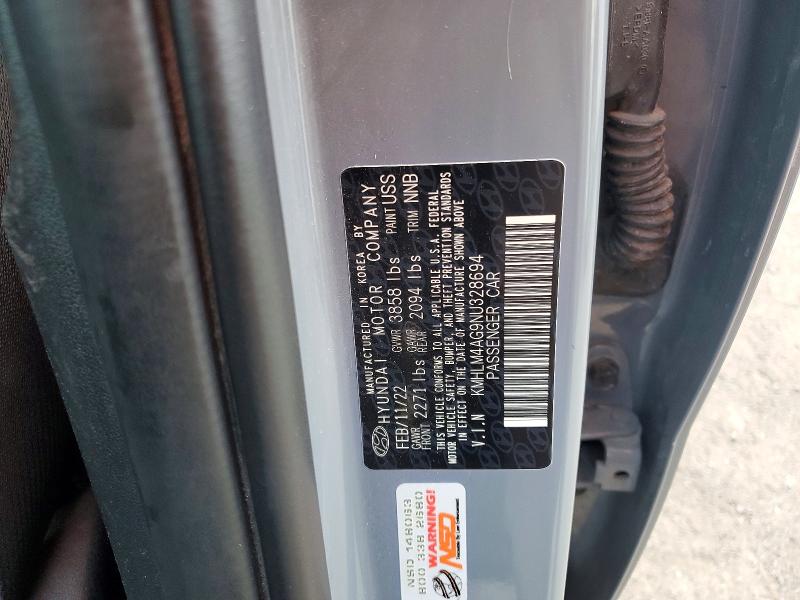 Продаж на аукціоні авто 2022 Hyundai Elantra, vin: KMHLM4AG9NU328694, номер лоту: 45765376