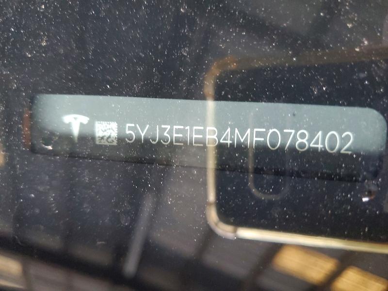 Продажа на аукционе авто 2021 Tesla Model 3, vin: 5YJ3E1EB4MF078402, номер лота: 48269596
