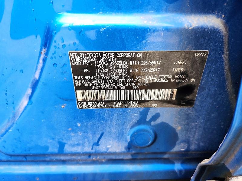 46278756 :رقم المزاد ، JTMZFREV0JJ151768 vin ، 2018 Toyota Rav4 مزاد بيع