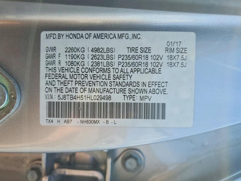 Продажа на аукционе авто 2017 Acura Rdx, vin: 5J8TB4H51HL029498, номер лота: 48140186