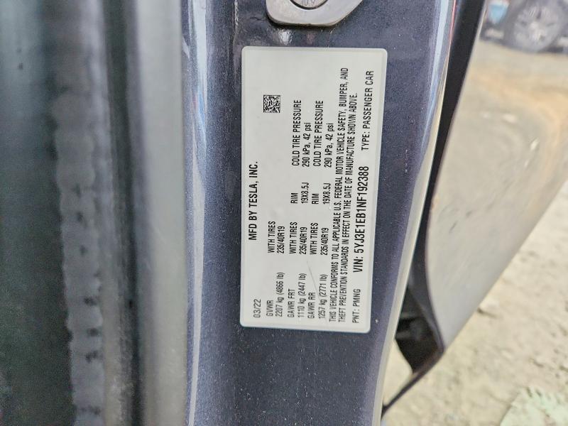 Продаж на аукціоні авто 2022 Tesla Model 3, vin: 5YJ3E1EB1NF192388, номер лоту: 47694396