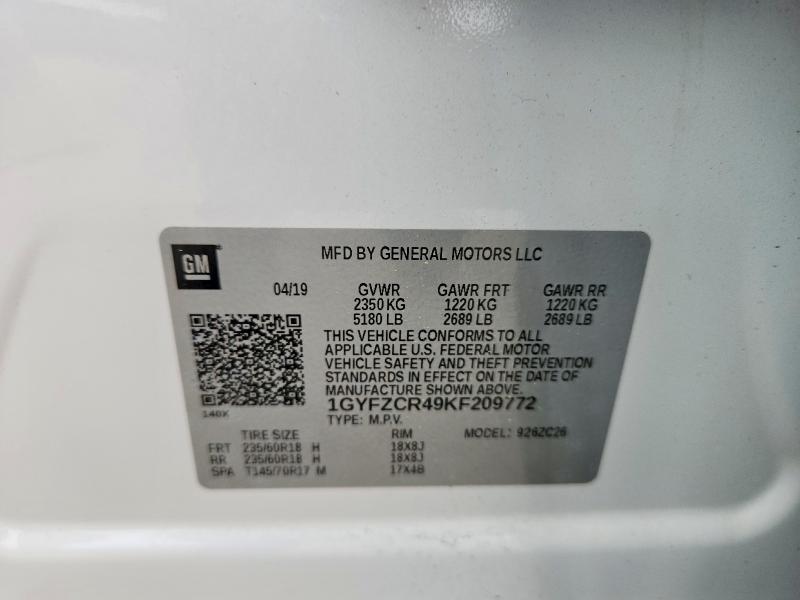 Продаж на аукціоні авто 2019 Cadillac Xt4, vin: 1GYFZCR49KF209772, номер лоту: 47448936