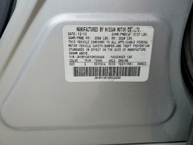 Продаж на аукціоні авто 2014 Infiniti Q70, vin: JN1BY1AR1EM320466, номер лоту: 45679926