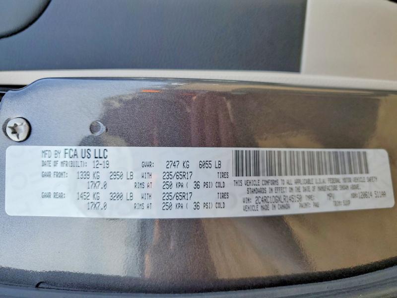Aukcja sprzedaży 2020 Chrysler Voyager, vin: 2C4RC1DGXLR145150, numer aukcji: 47786766