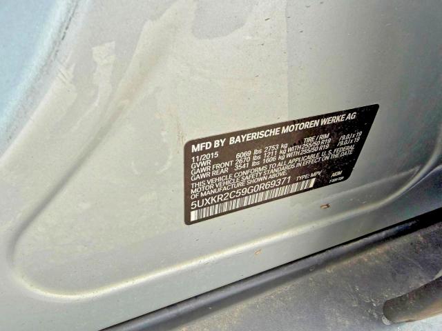 Продаж на аукціоні авто 2016 Bmw X5, vin: 5UXKR2C59G0R69371, номер лоту: 48258326
