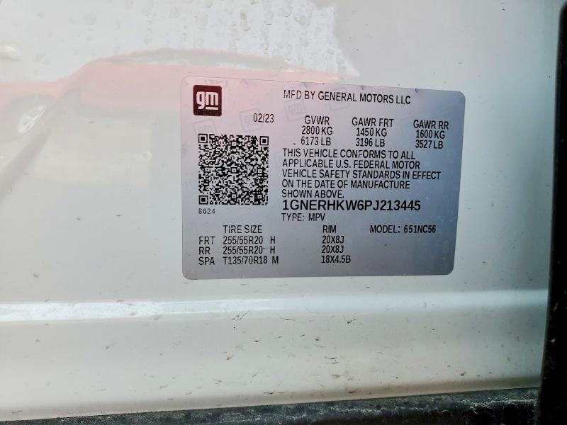 Продаж на аукціоні авто 2023 Chevrolet Traverse, vin: 1GNERHKW6PJ213445, номер лоту: 46544326