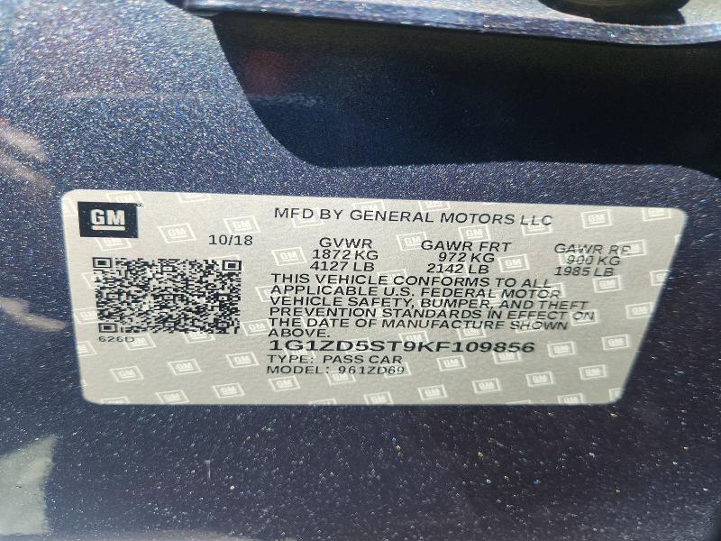 Aukcja sprzedaży 2019 Chevrolet Malibu, vin: 1G1ZD5ST9KF109856, numer aukcji: 46161116