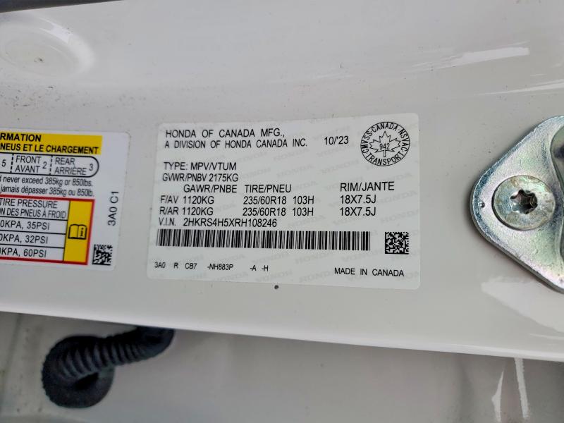 Aukcja sprzedaży 2024 Honda Cr-v, vin: 2HKRS4H5XRH108246, numer aukcji: 41745136