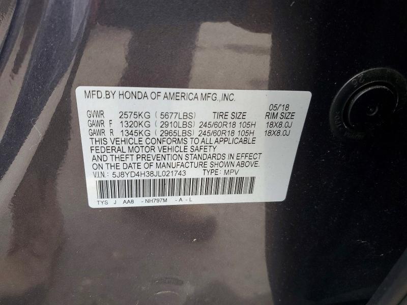 Aukcja sprzedaży 2018 Acura Mdx, vin: 5J8YD4H38JL021743, numer aukcji: 79427185