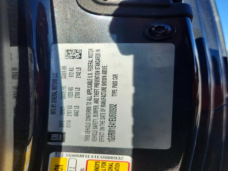 Продажа на аукционе авто 2014 Cadillac Elr, vin: 1G6RM1E41EU600932, номер лота: 41769636