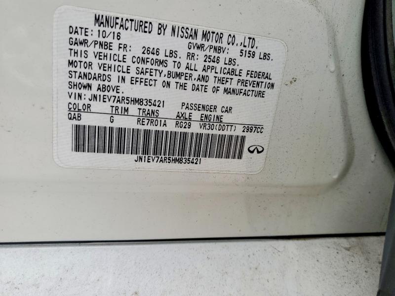 Aukcja sprzedaży 2017 Infiniti Q50, vin: JN1EV7AR5HM835421, numer aukcji: 79099135
