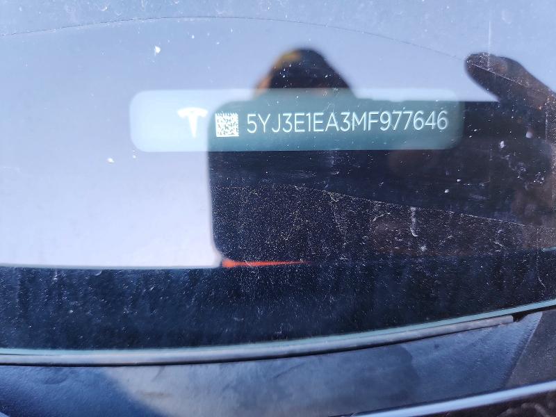 Aukcja sprzedaży 2021 Tesla Model 3, vin: 5YJ3E1EA3MF977646, numer aukcji: 46099846