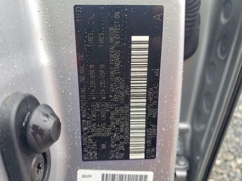47807876 :رقم المزاد ، 5TDKDRBHXRS531690 vin ، 2024 Toyota Highlander مزاد بيع