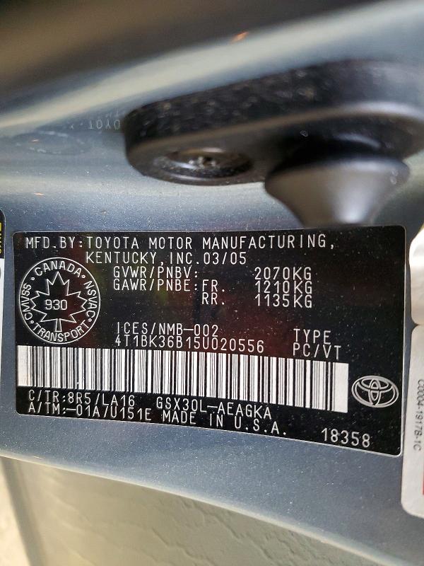 Aukcja sprzedaży 2005 Toyota Avalon, vin: 4T1BK36B15U020556, numer aukcji: 47409886