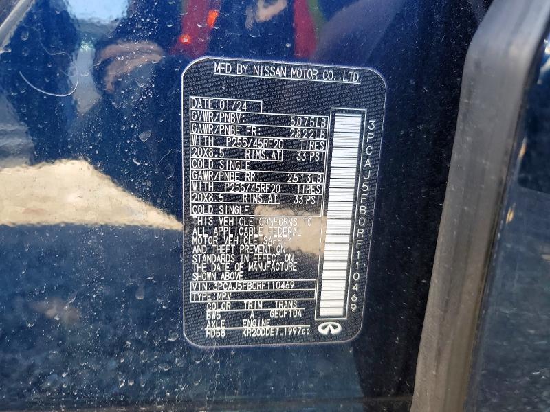 Aukcja sprzedaży 2024 Infiniti Qx50, vin: 3PCAJ5FB0RF110469, numer aukcji: 47427906