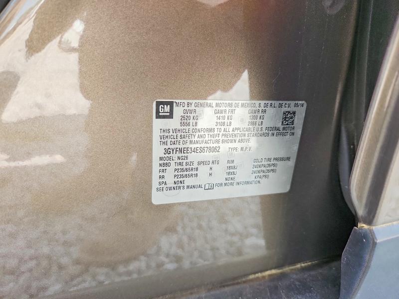 Aukcja sprzedaży 2014 Cadillac Srx, vin: 3GYFNEE34ES678062, numer aukcji: 47120616