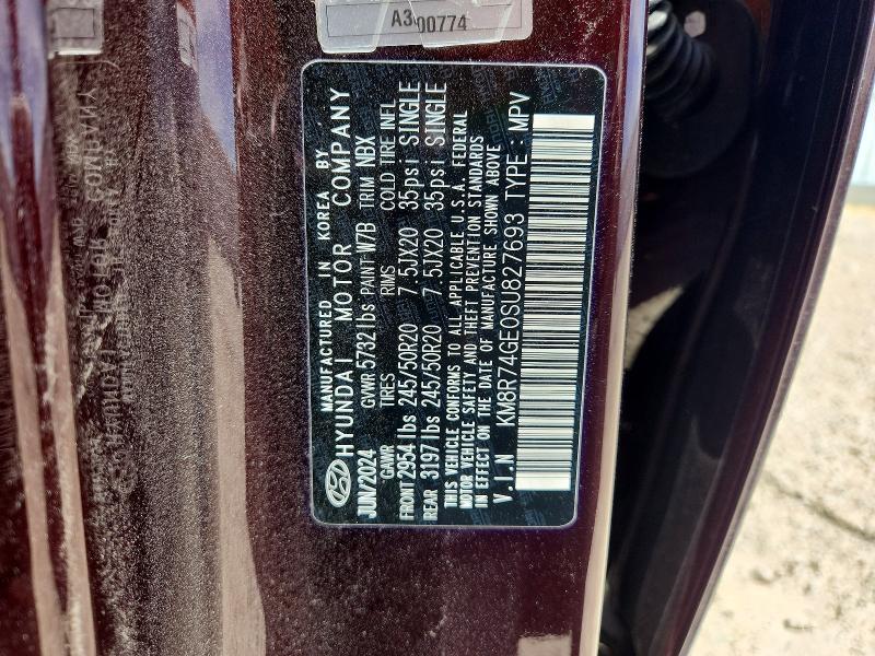 46360446 :رقم المزاد ، KM8R74GE0SU827693 vin ، 2025 Hyundai Palisade مزاد بيع