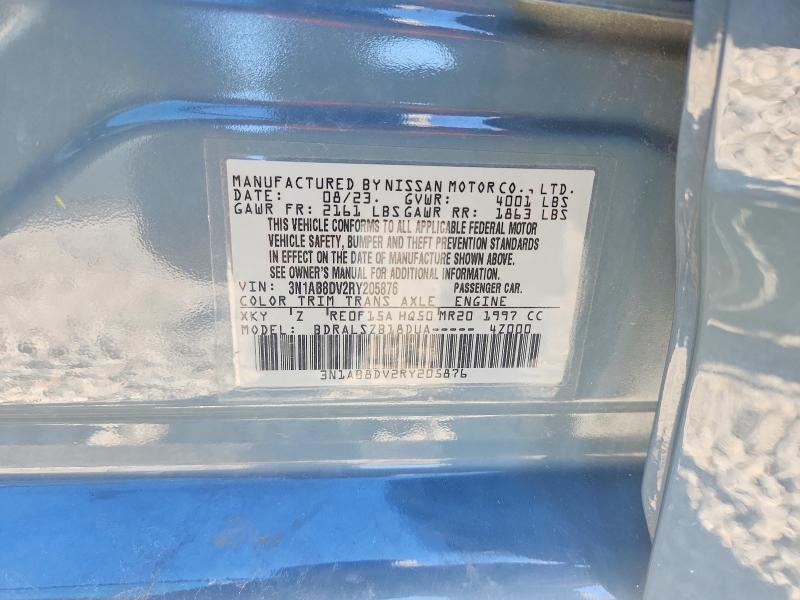 2024 Nissan Sentra მანქანა იყიდება აუქციონზე, vin: 3N1AB8DV2RY205876, აუქციონის ნომერი: 79911635