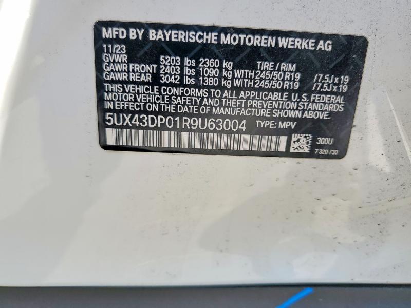 Продажа на аукционе авто 2024 Bmw X3, vin: 5UX43DP01R9U63004, номер лота: 47286876