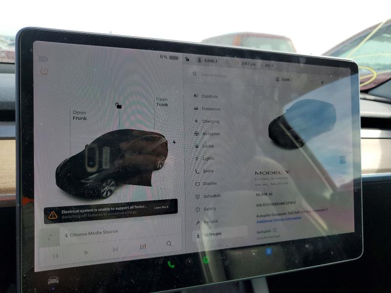79248135 :رقم المزاد ، 5YJYGDEE4MF281916 vin ، 2021 Tesla Model Y مزاد بيع