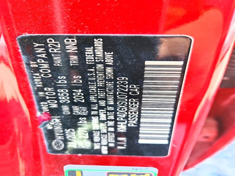 Auction sale of the 2025 Hyundai Elantra, vin: KMHLP4DGXSU072239, lot number: 47083006