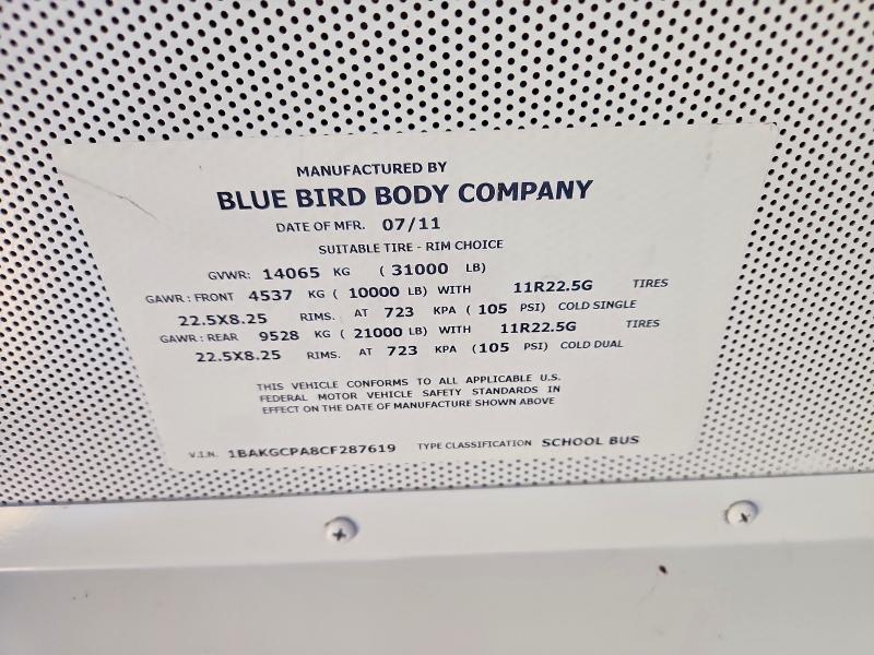 Продаж на аукціоні авто 2012 Blub School Bus, vin: 1BAKGCPA8CF287619, номер лоту: 47088776