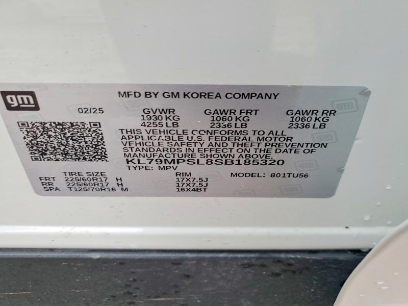 47802236 :رقم المزاد ، KL79MPSL8SB185320 vin ، 2025 Chevrolet Trailblazer مزاد بيع