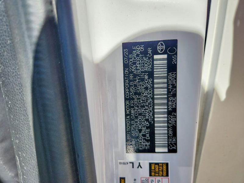 Aukcja sprzedaży 2023 Toyota Prius Prime, vin: JTDACACU3P3007596, numer aukcji: 45529066