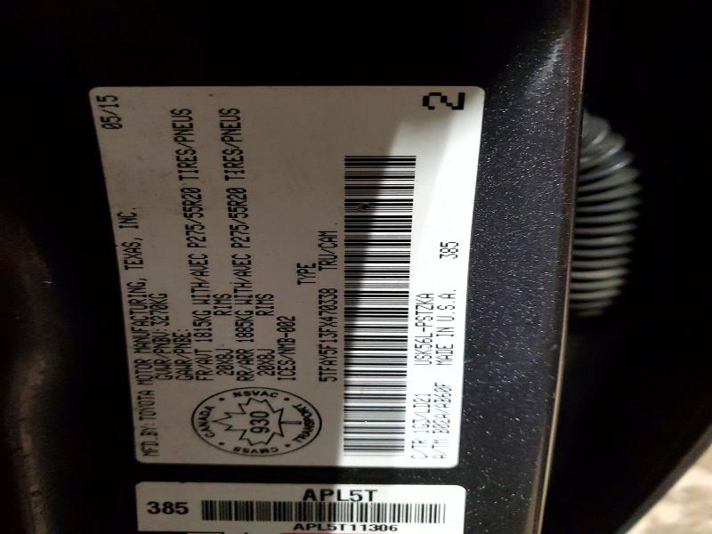 Aukcja sprzedaży 2015 Toyota Tundra, vin: 5TFAY5F13FX470338, numer aukcji: 41736016