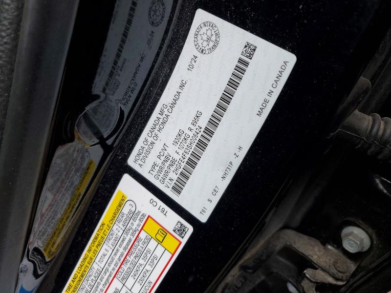 Продаж на аукціоні авто 2025 Honda Civic, vin: 2HGFE4F83SH006424, номер лоту: 46450746