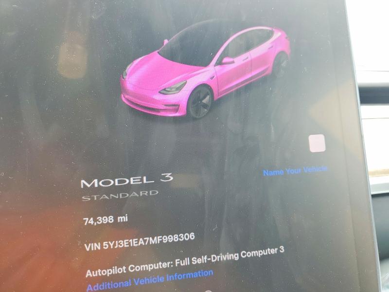 Продажа на аукционе авто 2021 Tesla Model 3, vin: 5YJ3E1EA7MF998306, номер лота: 46384056