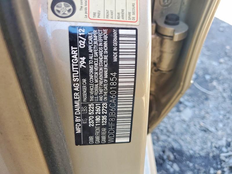 Aukcja sprzedaży 2012 Mercedes-benz E, vin: WDDHF8JB6CA601854, numer aukcji: 41698026