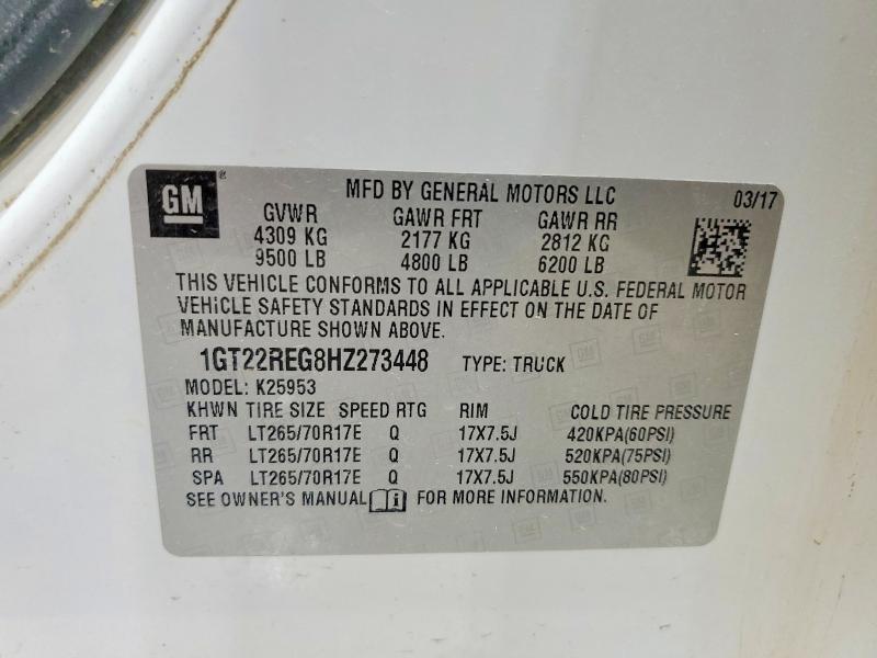 46517866 :رقم المزاد ، 1GT22REG8HZ273448 vin ، 2017 Gmc Sierra مزاد بيع
