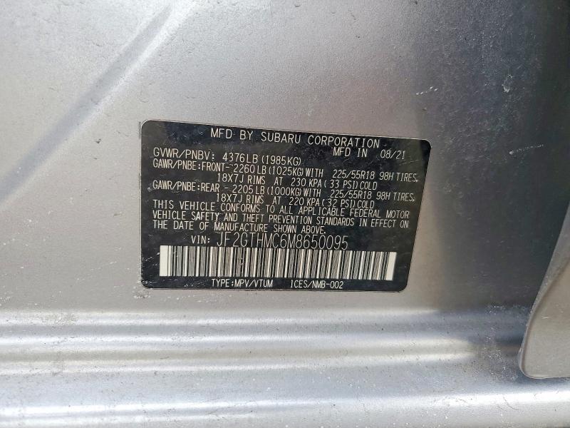 Продажа на аукционе авто 2021 Subaru Crosstrek, vin: JF2GTHMC6M8650095, номер лота: 46939816