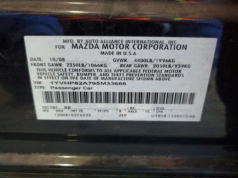 Продажа на аукционе авто 2009 Mazda 6, vin: 1YVHP82A795M33666, номер лота: 47288576