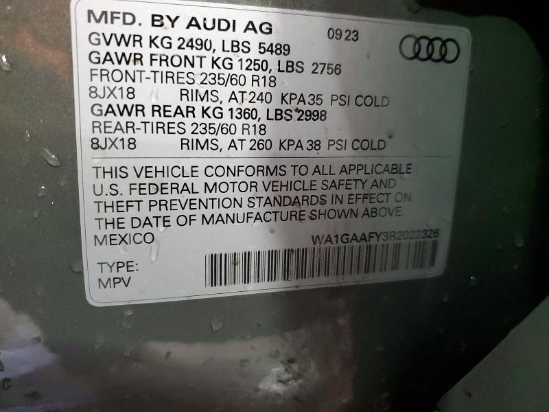 Aukcja sprzedaży 2024 Audi Q5, vin: WA1GAAFY3R2022326, numer aukcji: 79669995
