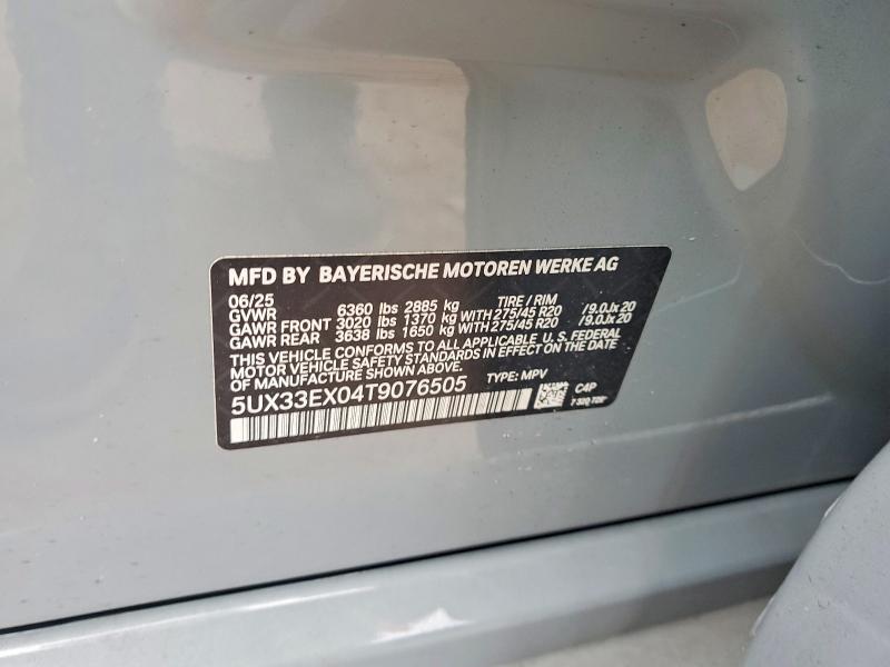 Продажа на аукционе авто 2026 Bmw X6, vin: 5UX33EX04T9076505, номер лота: 46386486