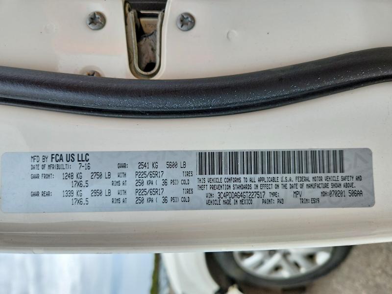 Продаж на аукціоні авто 2016 Dodge Journey, vin: 3C4PDDAG4GT227517, номер лоту: 47794966