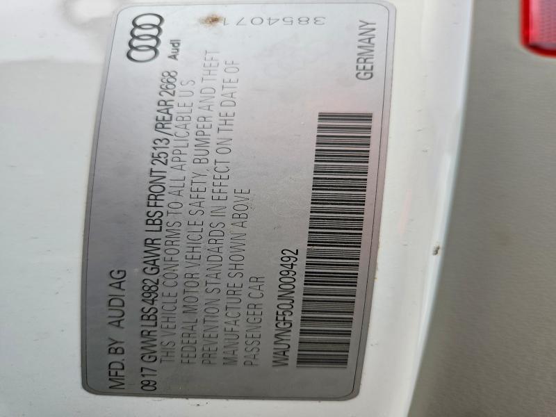 Aukcja sprzedaży 2018 Audi A5, vin: WAUYNGF50JN009492, numer aukcji: 79781625