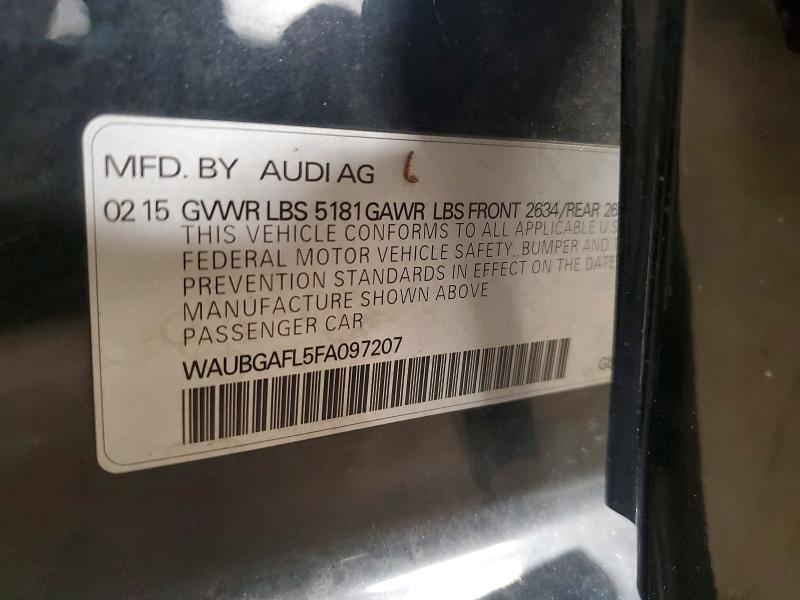 Aukcja sprzedaży 2015 Audi S4, vin: WAUBGAFL5FA097207, numer aukcji: 47282136