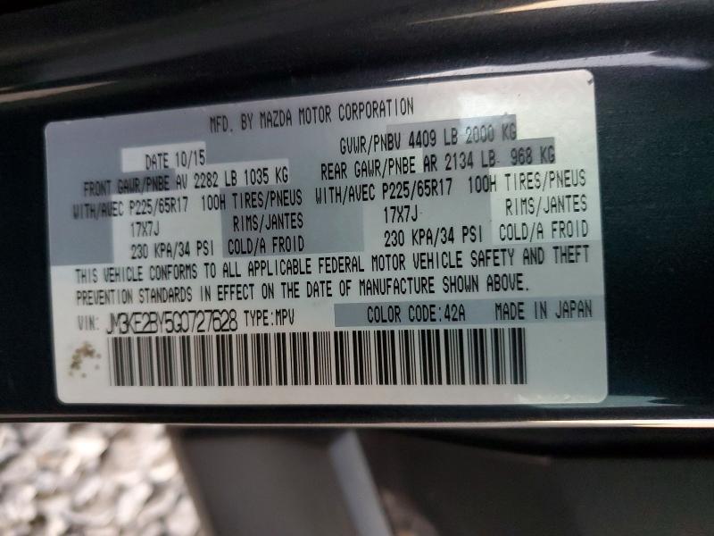 46627496 :رقم المزاد ، JM3KE2BY5G0727628 vin ، 2016 Mazda Cx-5 مزاد بيع
