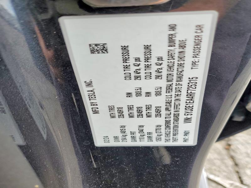 Продаж на аукціоні авто 2024 Tesla Model 3, vin: 5YJ3E1EA4RF725315, номер лоту: 79610435
