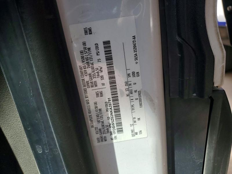 46998746 :رقم المزاد ، 1FDBW5Z82NKA39791 vin ، 2022 Ford Transit مزاد بيع
