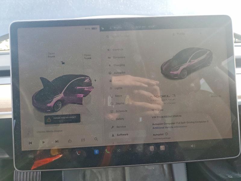 Продаж на аукціоні авто 2022 Tesla Model 3, vin: 5YJ3E1EB5NF358539, номер лоту: 47359576