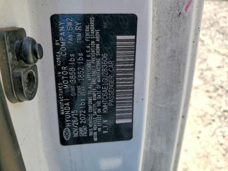 46349146 :رقم المزاد ، KMHTC6AE1GU283606 vin ، 2016 Hyundai Veloster مزاد بيع