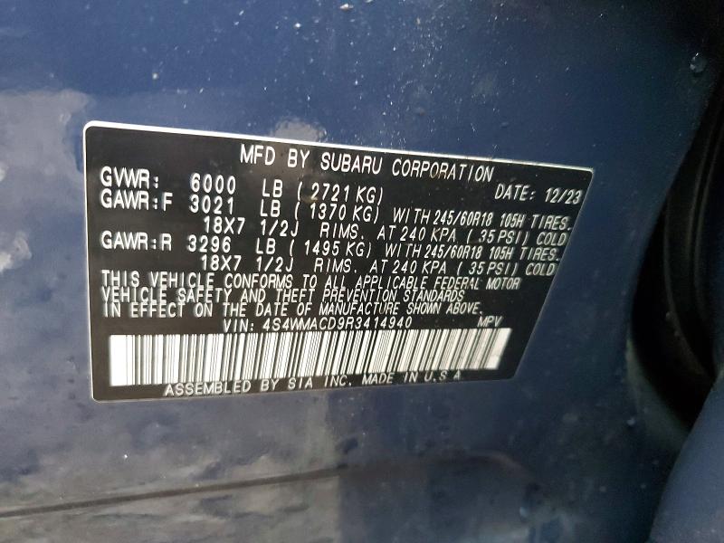 Aukcja sprzedaży 2024 Subaru Ascent, vin: 4S4WMACD9R3414940, numer aukcji: 79080875