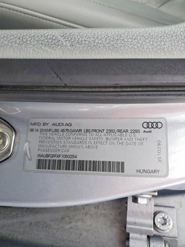 2015 Audi A3 მანქანა იყიდება აუქციონზე, vin: WAUBFGFFXF1050254, აუქციონის ნომერი: 79444575