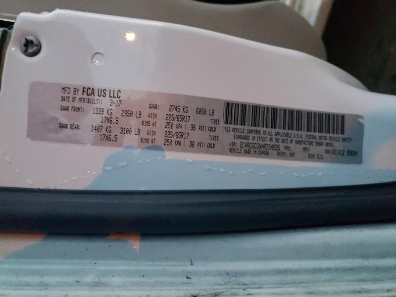 Продаж на аукціоні авто 2017 Dodge Grand Caravan, vin: 2C4RDGCGXHR724535, номер лоту: 41939676