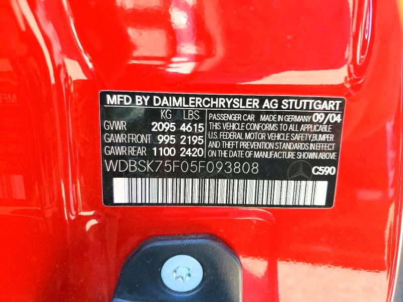 Продаж на аукціоні авто 2005 Mercedes-benz Sl, vin: WDBSK75F05F093808, номер лоту: 46445016