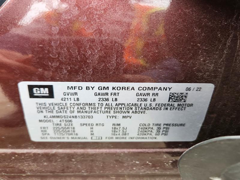 2022 Buick Encore Gx მანქანა იყიდება აუქციონზე, vin: KL4MMDS24NB133703, აუქციონის ნომერი: 47974136